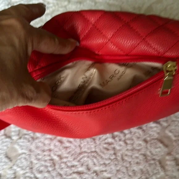 Marc New York Red Quilted Crossbody Bag - Picture 3 of 11